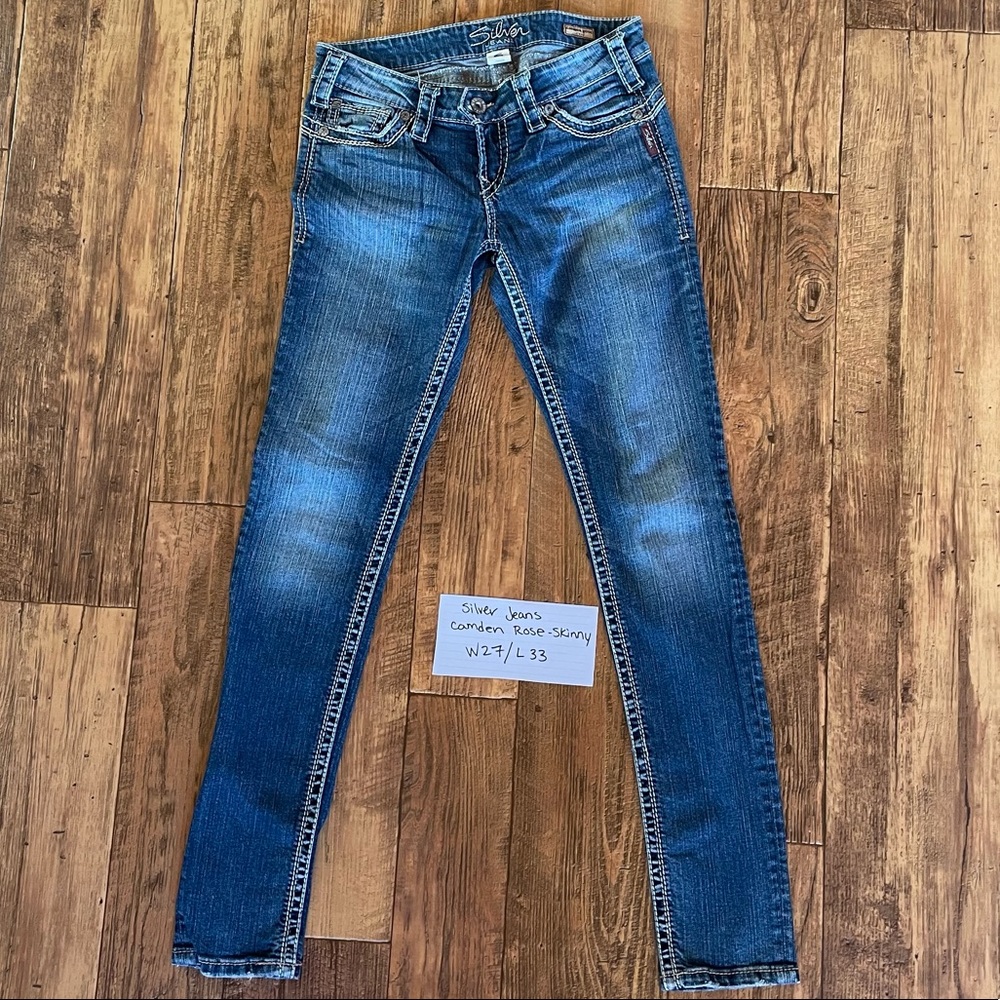 Silver Skinny Jeans